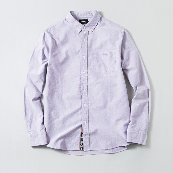 stussy lavender work shirt