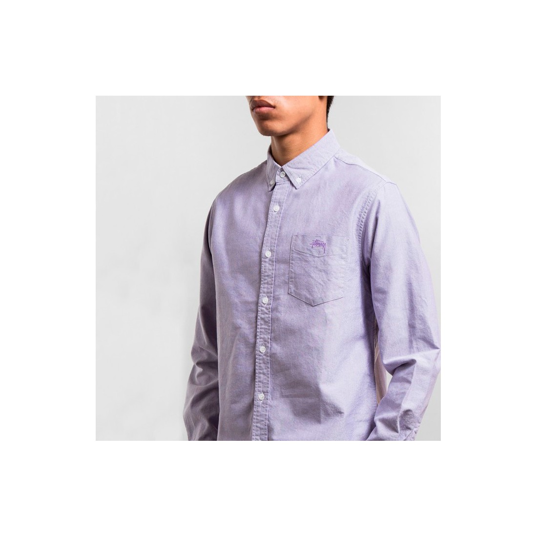 stussy lavender work shirt